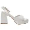 Gold&Gold Donna Sandali-GU242 Tacco largo Off white