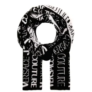 Versace Donna Sciarpe | Sciarpa-73HA2H52 SCIARPA LOGATA Nero Bianco