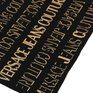 Versace Donna Sciarpe | Sciarpa-73HA2H52 SCIARPA LOGATA Nero Oro