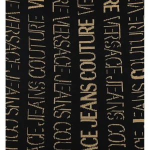 Versace Donna Sciarpe | Sciarpa-73HA2H52 SCIARPA LOGATA Nero Oro