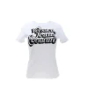 Versace Donna T-Shirt-75HAHG02 LOGO SPEN CRYSTAL Bianco