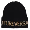 Versace Donna Cappellini | Cappellini-75HAZK40 BIG BEANIE Nero Oro