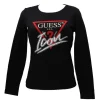 Guess Donna T-Shirt-ICON TEE LONG Nero