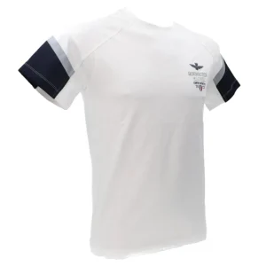 Aereonautica Militare Uomo T-Shirt-J612 T-SHIRT M.C. Bianco