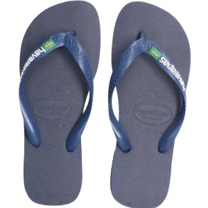Havaianas Scarpe Scarpe Mare-KIDS BRASIL LOGO MIX Blu Scuro