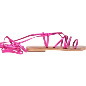 Coral Blue Donna Sandali-LACCI IN PELLE Fucsia