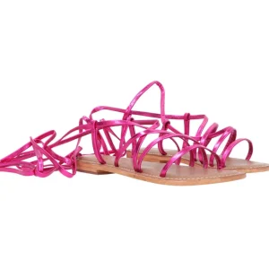 Coral Blue Donna Sandali-LACCI IN PELLE Fucsia