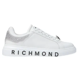 Richmond Donna Sneakers-Leather strass woman Grigio