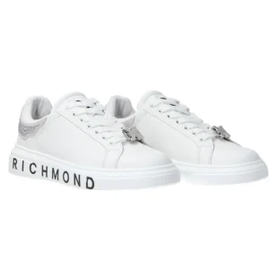 Richmond Donna Sneakers-Leather strass woman Grigio