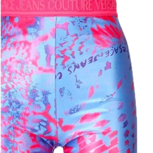 Versace Donna Leggins-LEGGINS LYCRA PRINT ANIMALIER Azzurro Multicolore