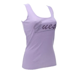 Guess Donna Canotte-LOGO TANK TOP Lilla