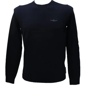 Aereonautica Militare Abbigliamento Maglioni-MAGLIA GIROCOLLO 1502 Blu