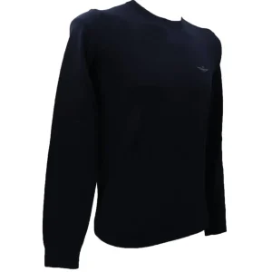 Aereonautica Militare Abbigliamento Maglioni-MAGLIA GIROCOLLO 1502 Blu