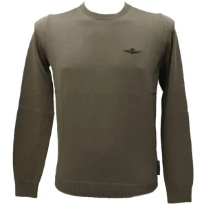 Aereonautica Militare Abbigliamento Maglioni-MAGLIA GIROCOLLO 1502 Verde