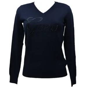 Guess Donna Maglioni-MEGAN LOGO VN Blu