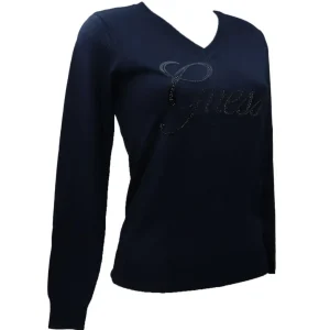 Guess Donna Maglioni-MEGAN LOGO VN Blu