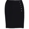 Guess Donna Gonna-MIDI ELIS SKIRT Nero