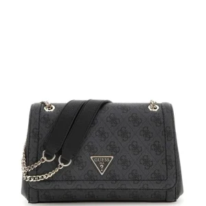 Guess Donna Borse A Spalla-NOELLE CONVERTIBLE XBODY FLAP Nero