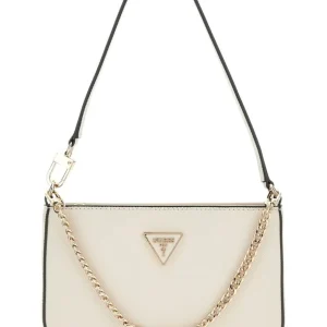 Guess Donna Borse A Spalla-NOELLE MINI TOP ZIP SHOULDER Beige