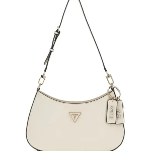 Guess Donna Borse A Spalla-NOELLE TOP ZIP SHOULDER BAG Off White