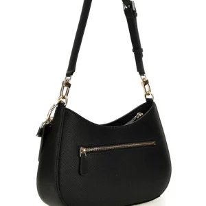 Guess Donna Borse A Spalla-NOELLE TOP ZIP SHOULDER BAG Nero