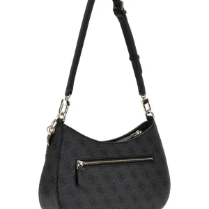 Guess Donna Borse A Spalla-NOELLE TOP ZIP SHOULDER BAG MONOGRAM Nero