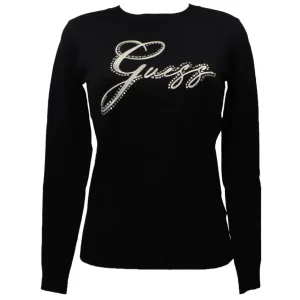 Guess Donna Maglioni-OLIVE LOGO RN Nero