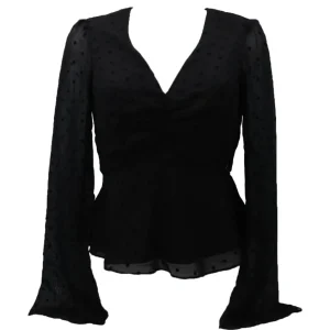 Guess Donna Blusa-OLYMPE FLARE SLEEVE TOP Nero