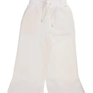 Guess Donna Tute-PEONY LOGO STRAIGHT LONG PANT Bianco Panna
