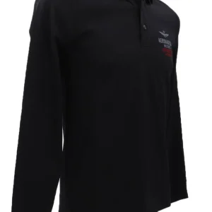 Aereonautica Militare Abbigliamento Polo-POLO M.L. PO1719J565 Nero