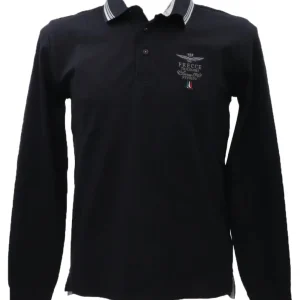 Aereonautica Militare Abbigliamento Polo-POLO M.L. PO1717P191 Blu