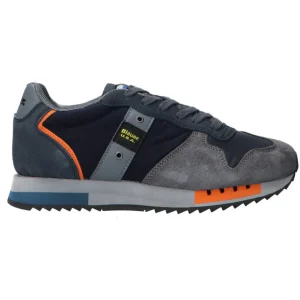 Blauer USA Uomo Sneakers-Queens01 wax Blu
