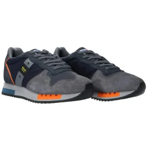 Blauer USA Uomo Sneakers-Queens01 wax Blu