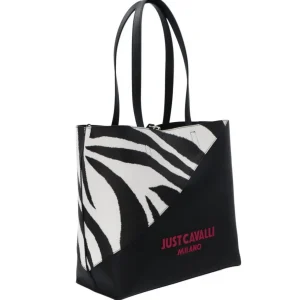 Just Cavalli Donna Shopper-Range U Basic Shopper Bianco Nero