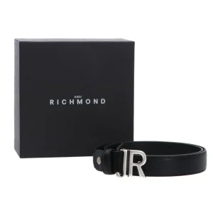Richmond Donna Cinture-REAL LEATHER BELT BROGELOS Nero