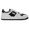 Tommy Hilfiger Uomo Sneakers-Retro Basket cupsole tumble Bianco Nero
