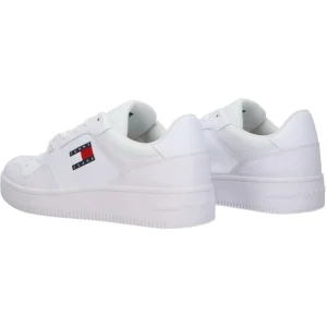 Tommy Hilfiger Uomo Sneakers-Retro Basket cupsole tumble Bianco