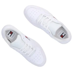 Tommy Hilfiger Uomo Sneakers-Retro Basket cupsole tumble Bianco