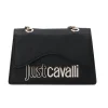 Just Cavalli Donna Borse A Spalla-SAFFIANO METAL LETTERING Nero