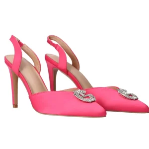 Gaelle Paris Donna Decolletes-Sandalo tacco e logo strass Rosa