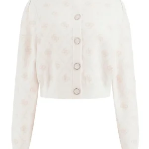 Guess Donna Cardigan-SARAH 4G CARDI Bianco