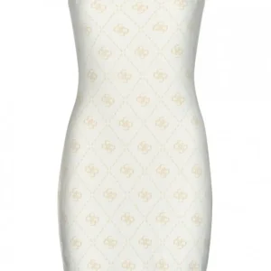 Guess Donna Vestiti-SARAH 4G DRESS Bianco