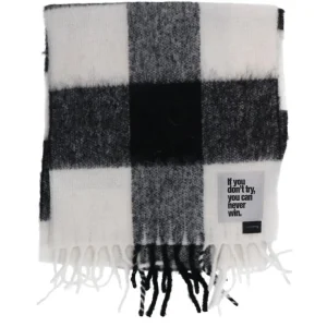 Richmond Donna Sciarpe | Sciarpe-SCARF BOOTLY CAIQUE Bianco Nero