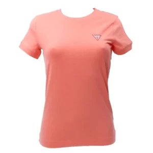 Guess Donna T-Shirt-SS CN MINI TRIANGLE TEE Arancione Salmone