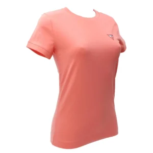 Guess Donna T-Shirt-SS CN MINI TRIANGLE TEE Arancione Salmone