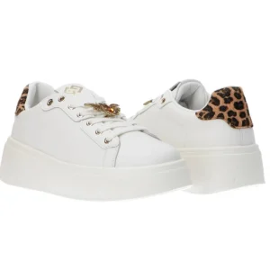 Gold&Gold Donna Sneakers-Stringata jewels GB 879 GB 867 Bianco Leopard