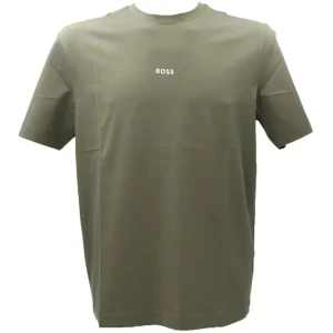Boss Uomo T-Shirt-TCHUP Verde Scuro