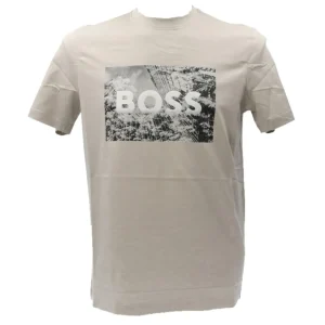 Boss Uomo T-Shirt-TE_BUILDING Beige