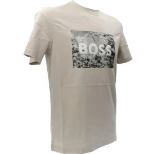 Boss Uomo T-Shirt-TE_BUILDING Beige