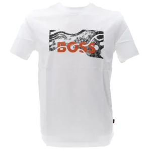Boss Uomo T-Shirt-TE_BUILDING Bianco